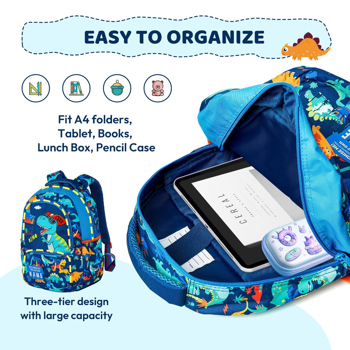 Large Capacity Practical Dinosaur Backpack