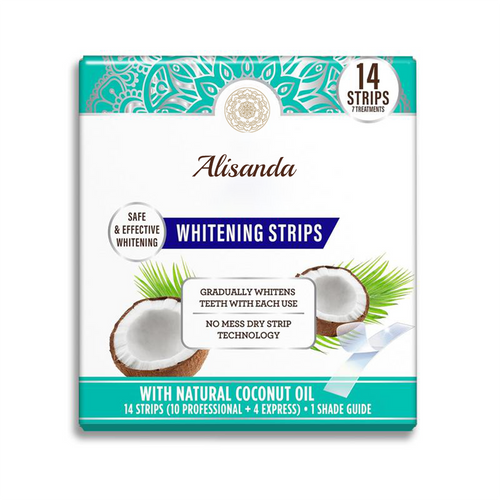 Alisanda Teeth Whitening Strips - 7-Day Treatment with Non-Slip, Dry Strip Technology - Whitening Designed with Care for a Brighter Smile