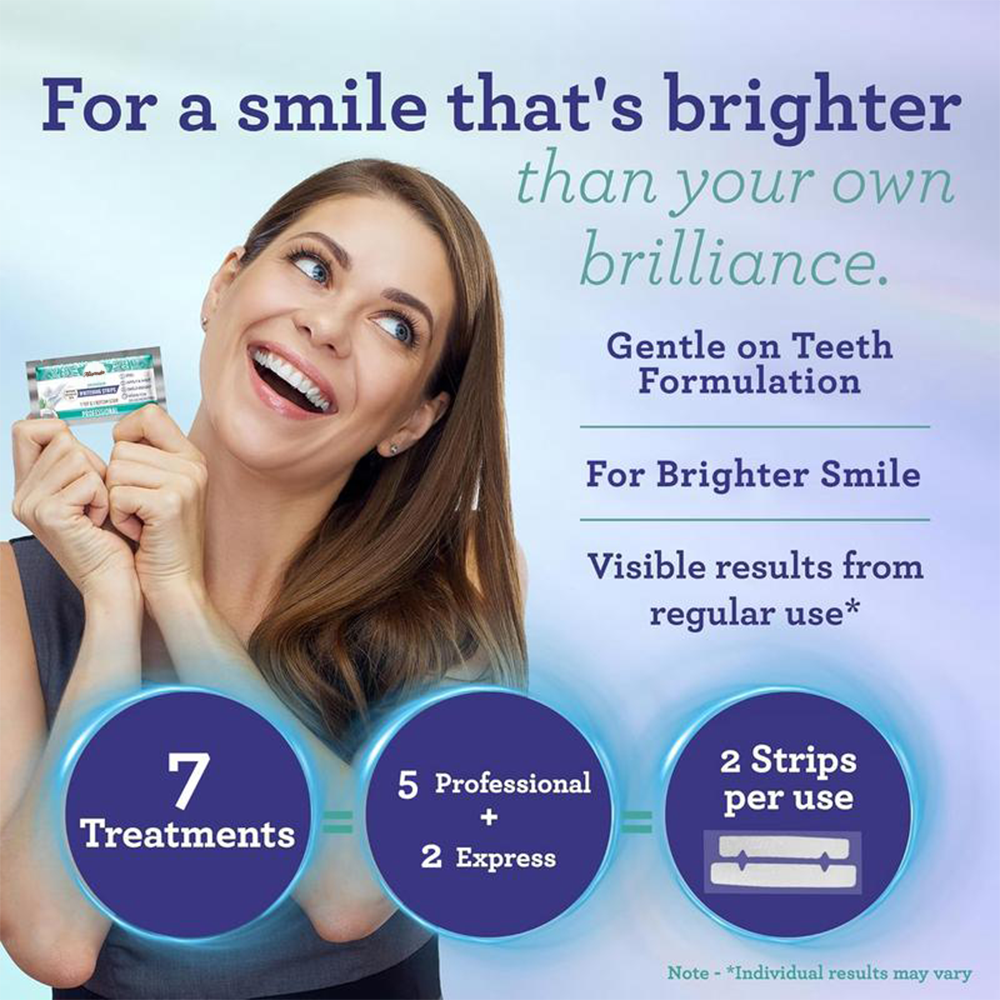 Alisanda Teeth Whitening Strips - 7-Day Treatment with Non-Slip, Dry Strip Technology - Whitening Designed with Care for a Brighter Smile